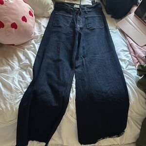 Women's Black Wide-Leg Jeans